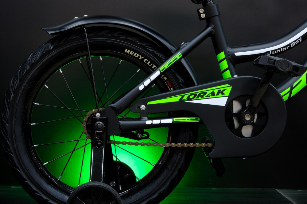 Lorak Junior 16 Boy Матовый Чёрный/Зелёный