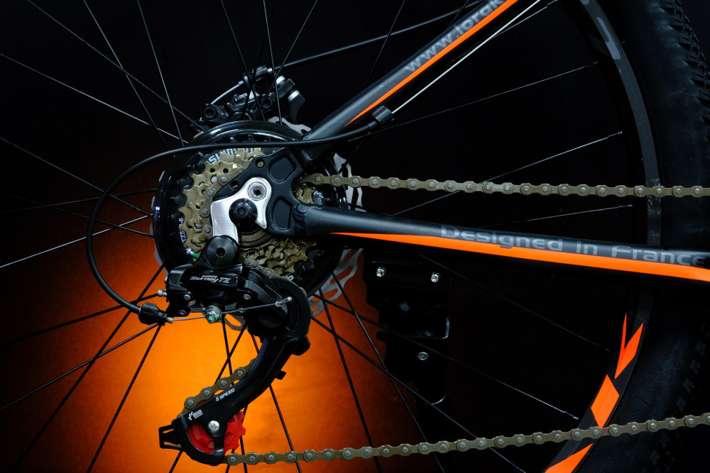 Lorak MAX 150 Матовый Чёрный/Оранжевый 19р (на рост 171-182)